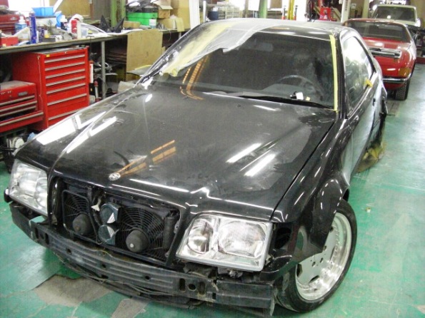 ベンツ　W124　AMG　ハンマーワイドVer　塗装・サイド加工編
