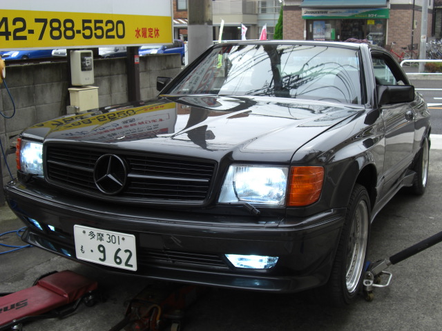 W126 ＳＥＣ　AMGブリスターｖｅｒ　フォグライトキセノン取付編