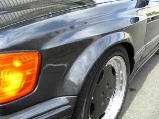 ベンツ　W126 SEC　AMGブリスターVer　オールペイント外装完成編